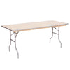 6' x 30 Rectangular Wood Table