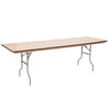 8' x 30 Rectangular Wood Table